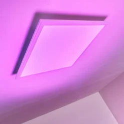 Plafonnier Voisines LED Blanc, 1 lumière, Télécommandes, Changeur de couleurs