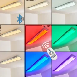 Plafonnier Voisines LED Blanc, 1 lumière, Télécommandes, Changeur de couleurs