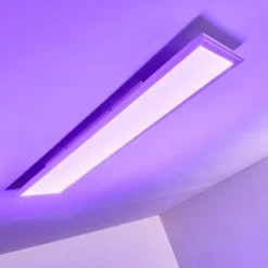 Plafonnier Voisines LED Blanc, 1 lumière, Télécommandes, Changeur de couleurs
