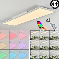 Plafonnier Voisines LED Blanc, 1 lumière, Télécommandes