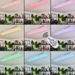 Plafonnier Voisines LED Blanc, 1 lumière, Télécommandes