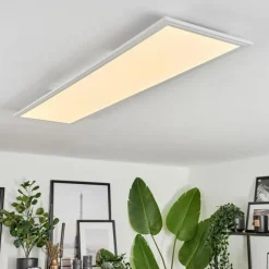 Plafonnier Voisines LED Blanc, 1 lumière, Télécommandes
