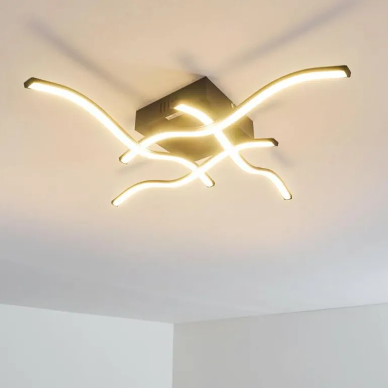 Plafonnier Voltti LED Noir, 4 lumières