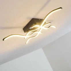 Plafonnier Voltti LED Noir, 4 lumières