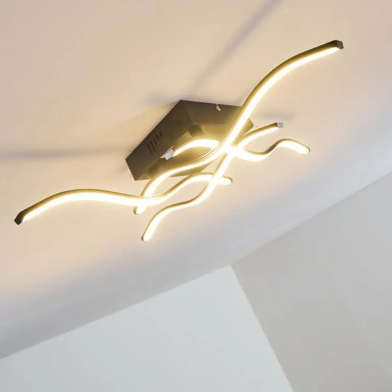 Plafonnier Voltti LED Noir, 4 lumières