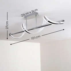 Plafonnier Vora LED Chrome, 1 lumière