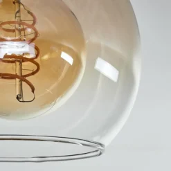 Plafonnier Vouhet Brun, Couleur bois, Noir, 4 lumières