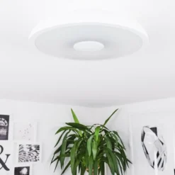 Plafonnier Vully Blanc, 1 lumière, Changeur de couleurs