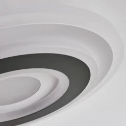 Plafonnier Wawo LED Gris, Blanc, 1 lumière, Télécommandes