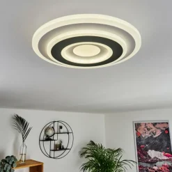 Plafonnier Wawo LED Gris, Blanc, 1 lumière, Télécommandes