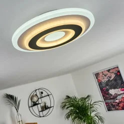 Plafonnier Wawo LED Gris, Blanc, 1 lumière, Télécommandes