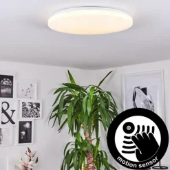 Plafonnier Weesen LED Blanc, 1 lumière, Détecteur de mouvement