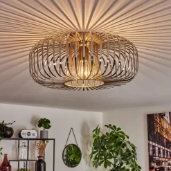 Plafonnier Wemude Argenté, 1 lumière