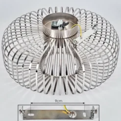 Plafonnier Wemude Argenté, 1 lumière