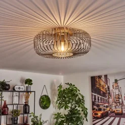 Plafonnier Wemude Argenté, 1 lumière