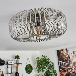 Plafonnier Wemude Argenté, 1 lumière