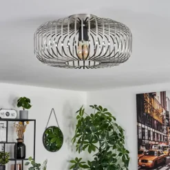 Plafonnier Wemude Argenté, 1 lumière