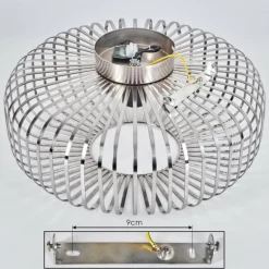 Plafonnier Wemude Argenté, 1 lumière