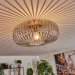 Plafonnier Wemude Argenté, 1 lumière