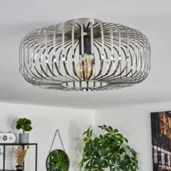 Plafonnier Wemude Argenté, 1 lumière