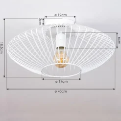 Plafonnier Wemude Blanc, 1 lumière