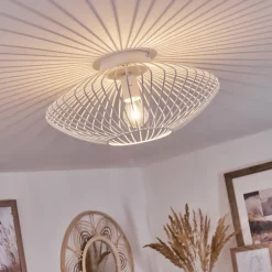 Plafonnier Wemude Blanc, 1 lumière