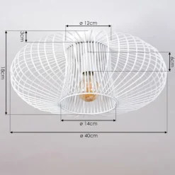 Plafonnier Wemude Blanc, 1 lumière