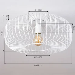 Plafonnier Wemude Blanc, 1 lumière