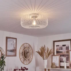 Plafonnier Wemude Blanc, 1 lumière