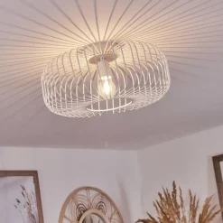 Plafonnier Wemude Blanc, 1 lumière