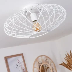 Plafonnier Wemude Blanc, 1 lumière