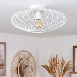 Plafonnier Wemude Blanc, 1 lumière