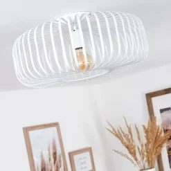 Plafonnier Wemude Blanc, 1 lumière