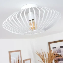 Plafonnier Wemude Blanc, 1 lumière