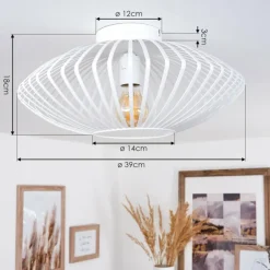 Plafonnier Wemude Blanc, 1 lumière