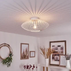 Plafonnier Wemude Blanc, 1 lumière