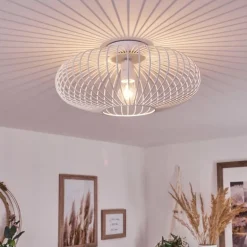 Plafonnier Wemude Blanc, 1 lumière