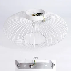 Plafonnier Wemude Blanc, 1 lumière