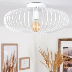 Plafonnier Wemude Blanc, 1 lumière