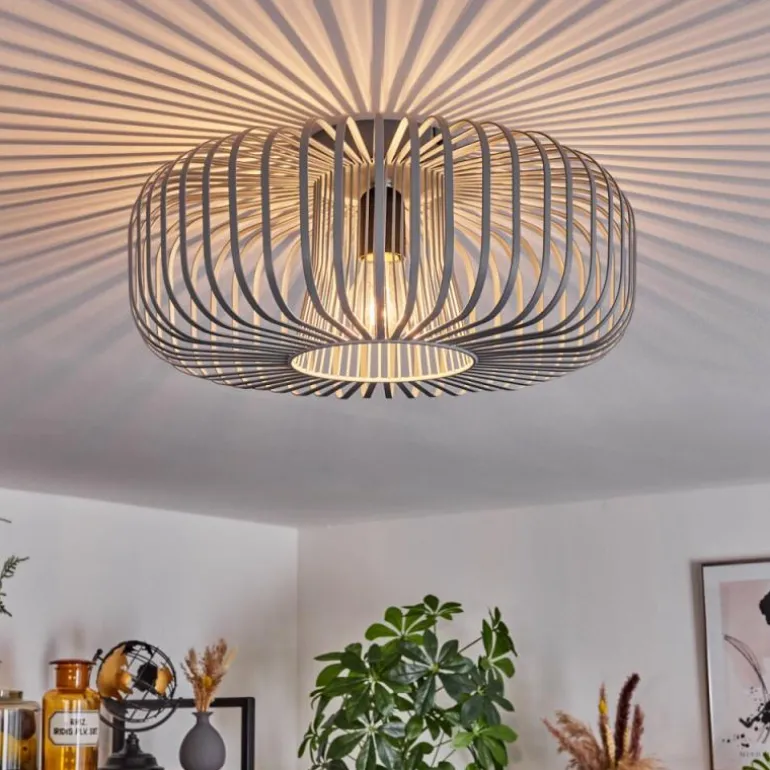 Plafonnier Wemude Gris, 1 lumière