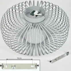 Plafonnier Wemude Gris, 1 lumière