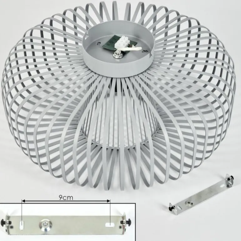 Plafonnier Wemude Gris, 1 lumière