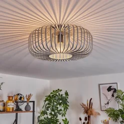 Plafonnier Wemude Gris, 1 lumière