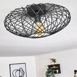 Plafonnier Wemude Noir, 1 lumière