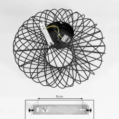 Plafonnier Wemude Noir, 1 lumière