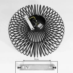 Plafonnier Wemude Noir, 1 lumière