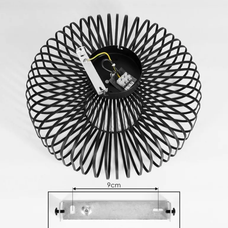 Plafonnier Wemude Noir, 1 lumière