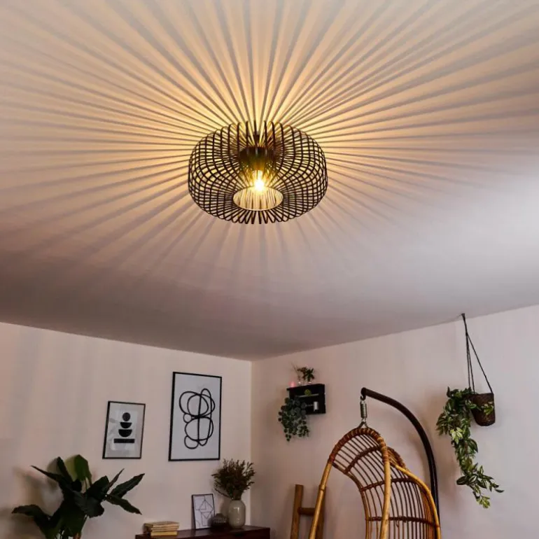 Plafonnier Wemude Noir, 1 lumière