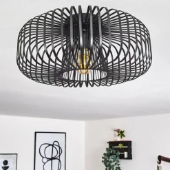 Plafonnier Wemude Noir, 1 lumière