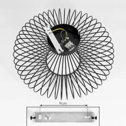 Plafonnier Wemude Noir, 1 lumière